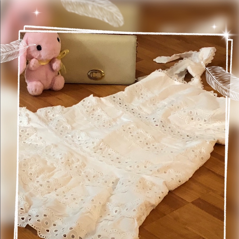 Kirra🌸Shoulder Style Mini Dress in Ivory - Picture 7 of 11